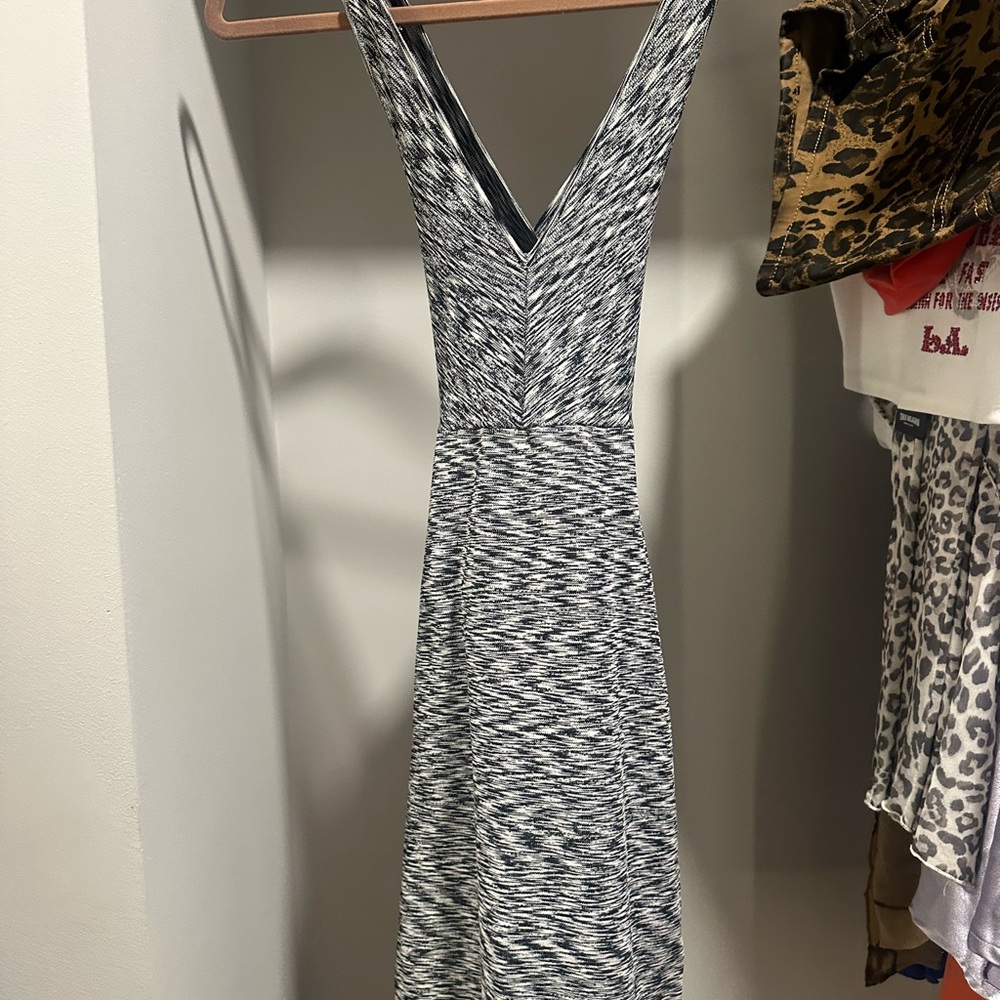 Guess Black and White Backless Dress